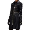 Women’s Lopsided Zipper Leather Coat