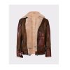 Aviator Raf B3 Men’s Leather Bomber Flying Jacket Front Open