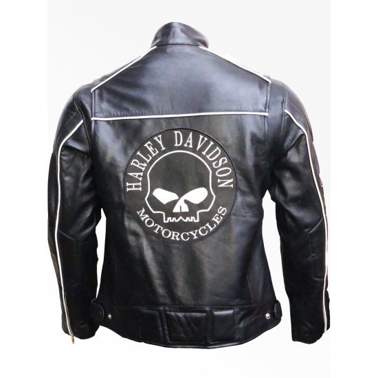 Harley davidson skull leather jacket sale