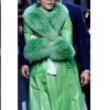 Kendall Jenner Green Fur Coat