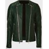 Kid Cudi Green Leather Jacket