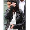 Kim Kardashian Black Motorcycle Leather Jacket