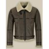 Men's B3 Greyish Brown Air Force Shearling Jacket Frontside
