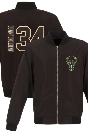 Men's Black Player Full-Zip Bomber Jacket