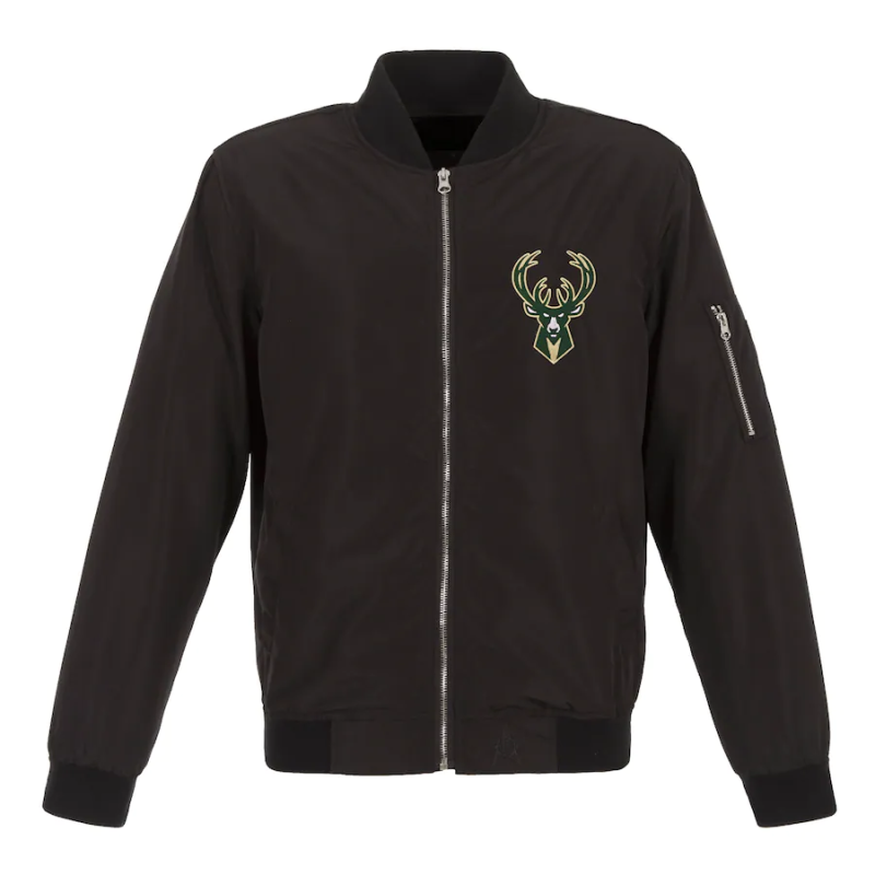 Men's Black Player Full-Zip Bomber Jacket