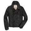 Naval Short Leather Peacoat