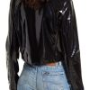 Patent Leather Crop Moto Jacket