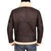 Men's B3 Bomber Aviator Shearling Leather Jacket Backside