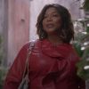qyeen latifah the equalzier red ruffle leather jacket
