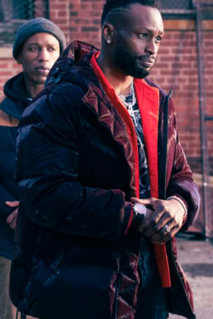 the equalzier 2021 jayson wesley burgundy puffer jacket