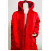 Mariah Carey Red Fur Trench Coat
