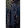 Material: Wool-Blend Inner: Soft Viscose Lining Collar: Peak Lapel Style Collar Front: Buttoned Closure Cuffs: Open Hem Pockets: Two Side Waist Welted Pockets and Two Inner Pockets Color: Grey
