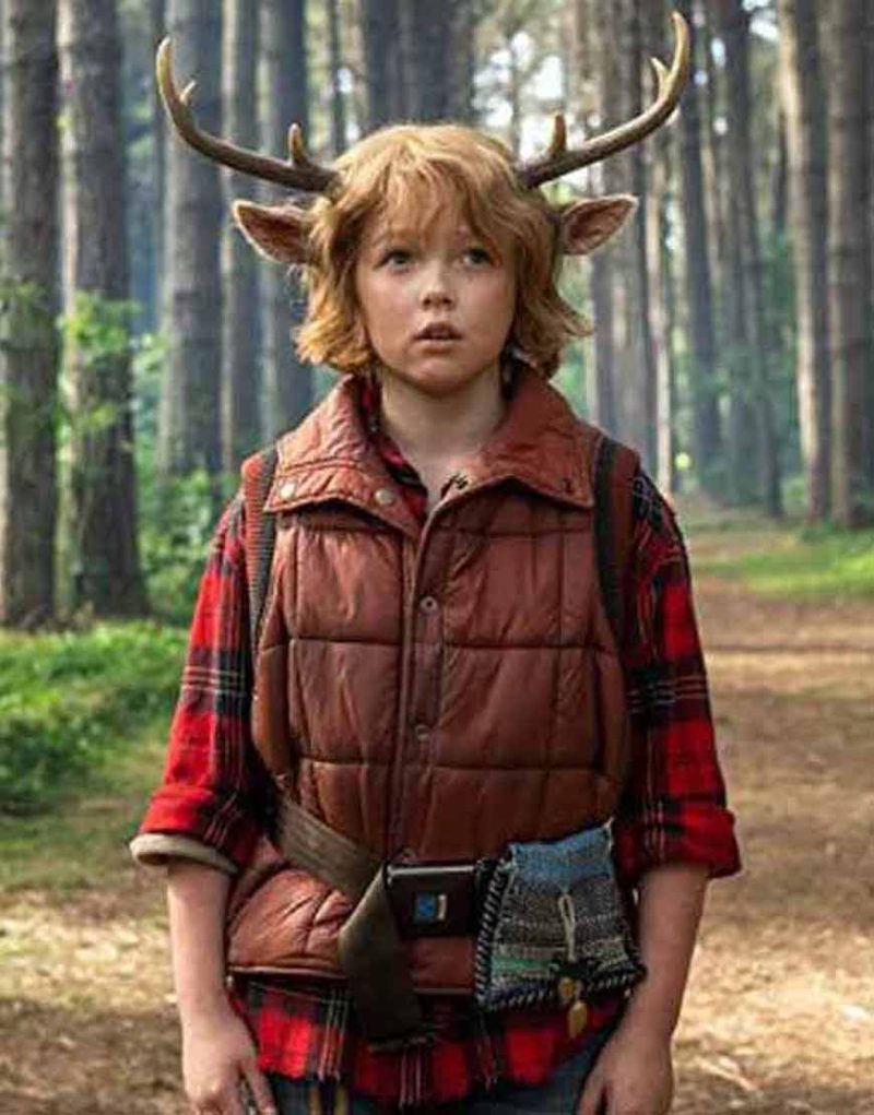 Gus TV-Series Sweet Tooth 2021 Christian Convery Brown Quilted Vest