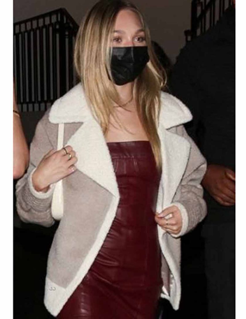 Maddie Ziegler Catch LA 2021 Fur Jacket For Womens