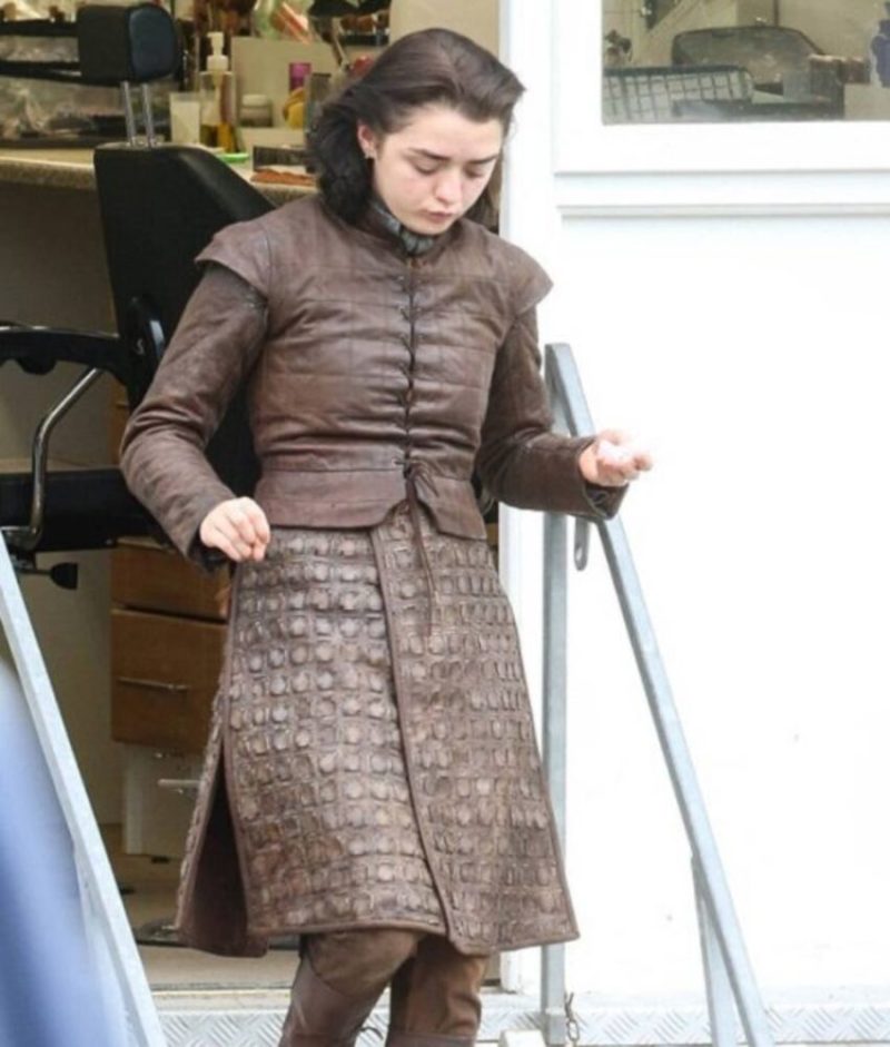 Game of Thrones Season 8 Arya Stark Leather Coat