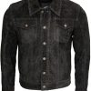 Casual Black Trucker Jacket