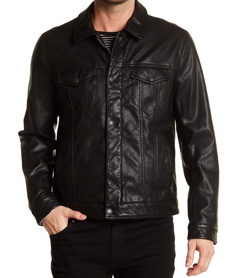 Classic Black Trucker Jacket