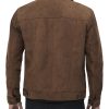 Gilbert Brown Mens Suede Trucker Jacket