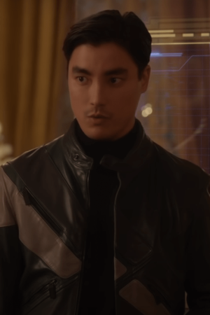 The Princess Switch 3 Remy Hii Black Leather Jacket