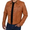 Trucker Mens Leather Jacket