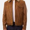 Vintage Buffalo Leather Trucker Jacket