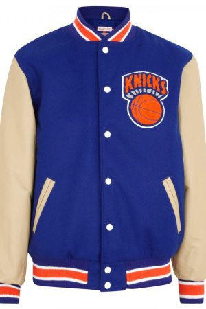 Men’s New York Knicks Blue Varsity Jacket