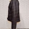 Mens FUR Aviator Flying Pilot Bomber Black and Brown Leather Jacket