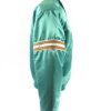 Left side Miami Dolphins Green Satin Bomber Jacket