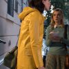 A Rainy Day In New York Elle Fanning Coat side view