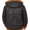 Brown B3 Bomber Hooded Jacket