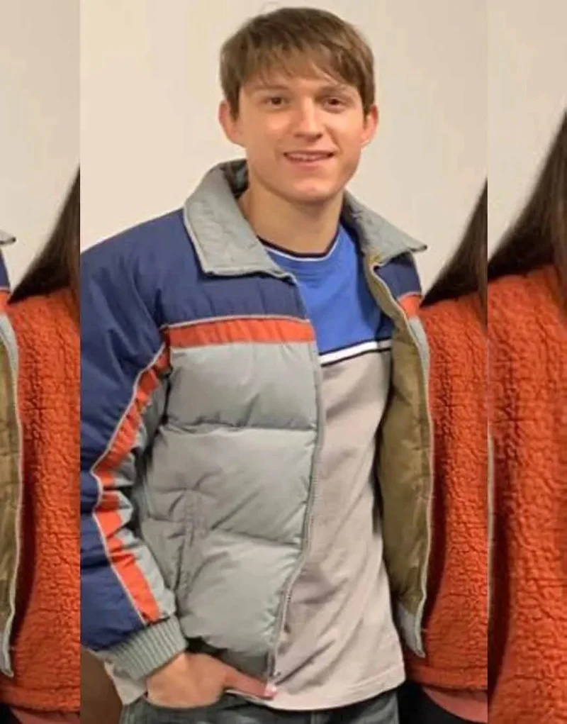 Front view of Cherry Tom Holland Jacket