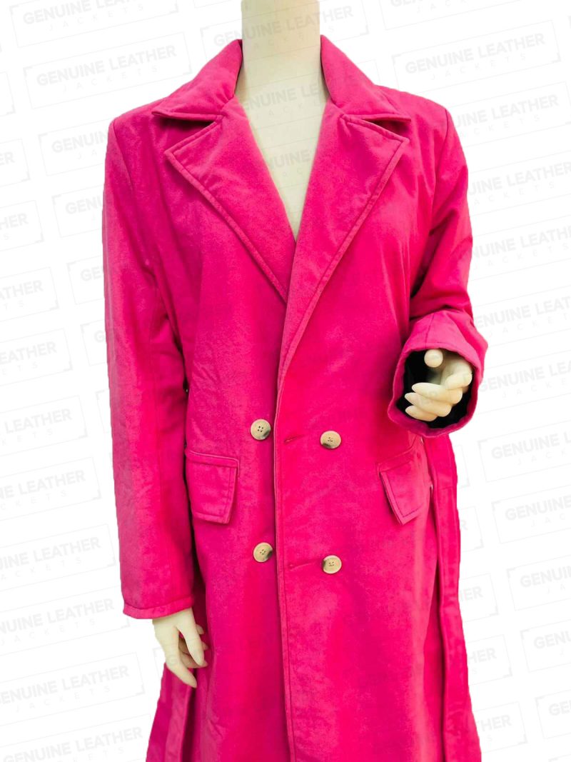 Emily In Paris Lily Collins Pink Coat front