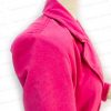 Emily In Paris Lily Collins Pink Coat shoulder
