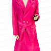 Lily Collins Pink Coat