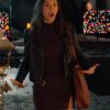 Love Hard 2021 Nina Dobrev Black Leather Jacket