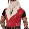 Men’s Biker Santa Leather Vest