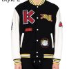 Men’s Kenzo black Varsity Bomber Jacket with Patches