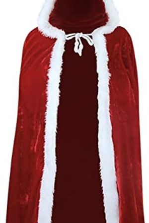 Mrs Santa Claus Velvet Hooded Cloak