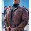 Red Notice Dwayne Leather Coat