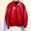 Red Pelle Pelle Studded Leather Jacket
