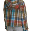 Chicago Fire S10 Kara Killmer Plaid Duffle Coat Back View