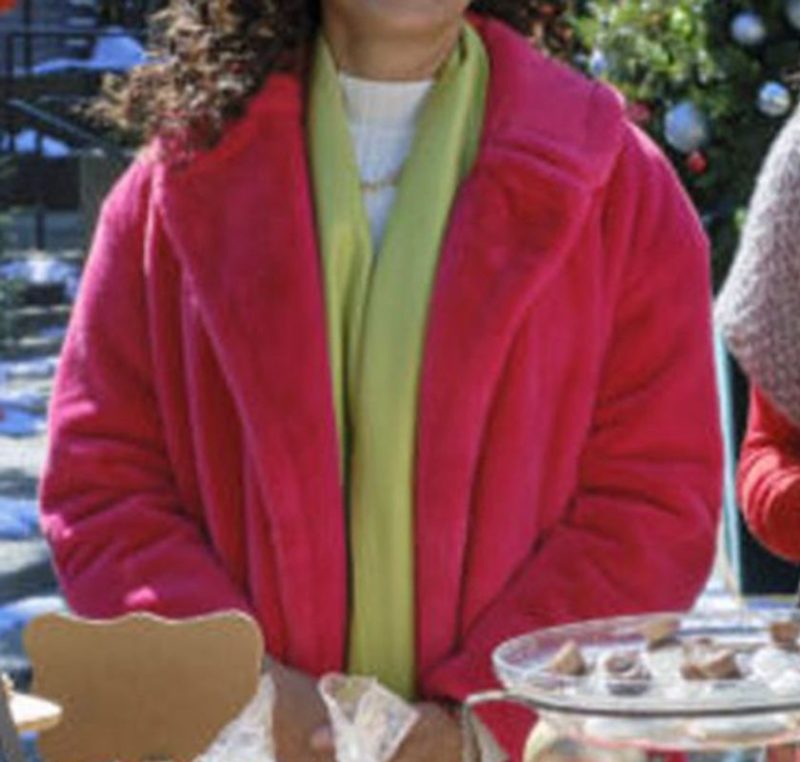 The Christmas Promise 2021 Karen Pink Coat