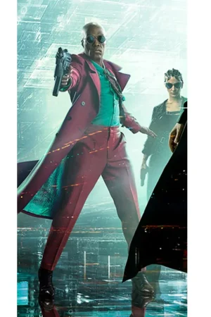 The Matrix Resurrections Morpheus Pink Coat