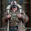 Tom Hardy The Dark Knight Rises Brown Fur Leather Bane Shearling Coat