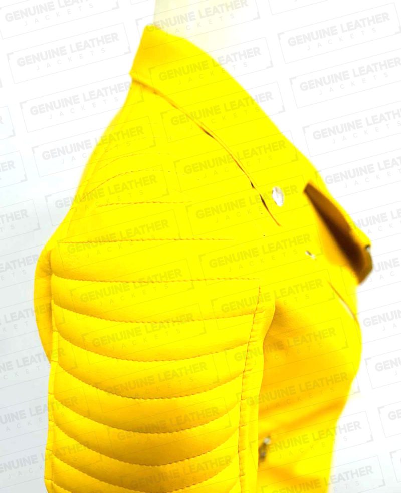 Yellow Bellivera Womens Jacket shoulder