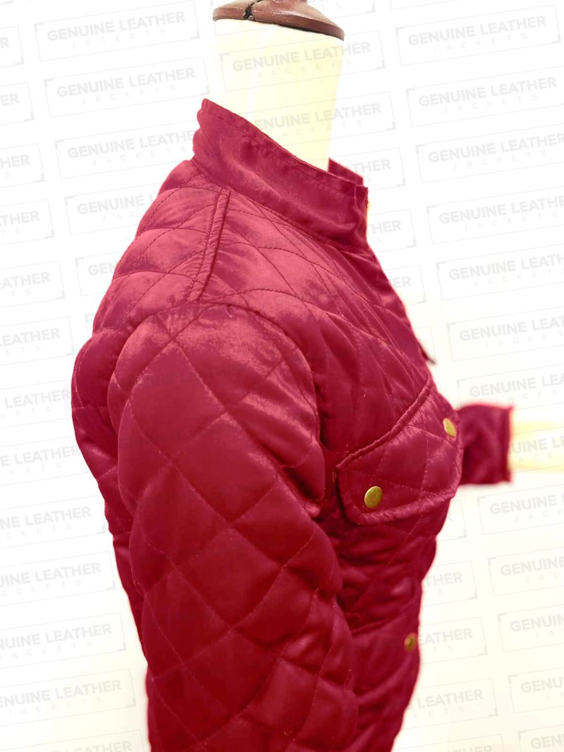 You, Me & The Christmas Trees Danica Mckellar Red quilted Jacket