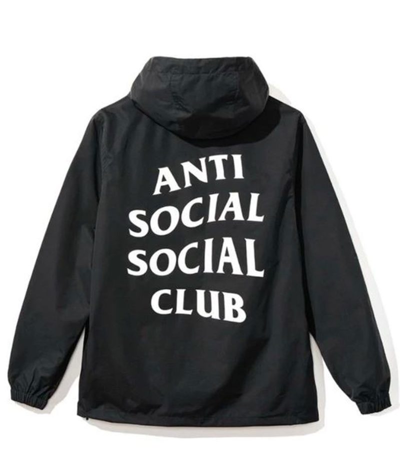 Anti Social Social Club Black Anorak Jacket Back
