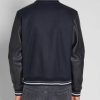 A.P.C. Copper Navy Blue Varsity Jacket back view