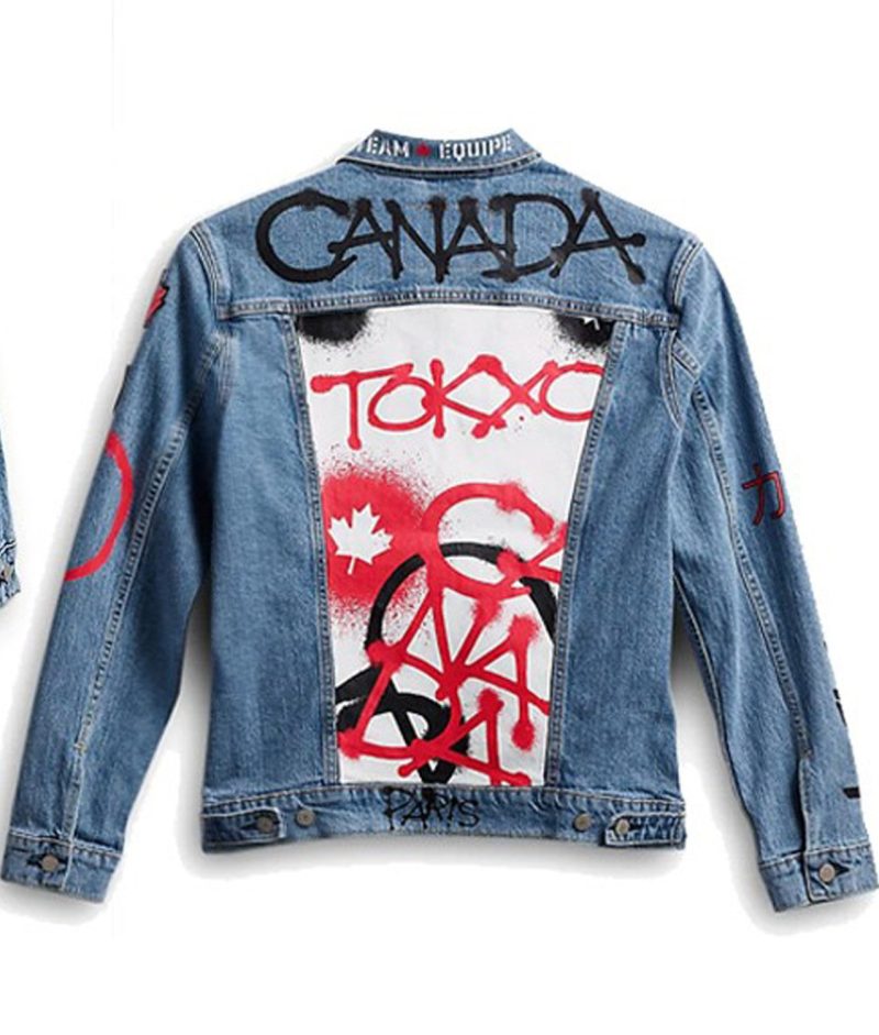 Team Canada Olympic 2021 Denim Jacket Back view
