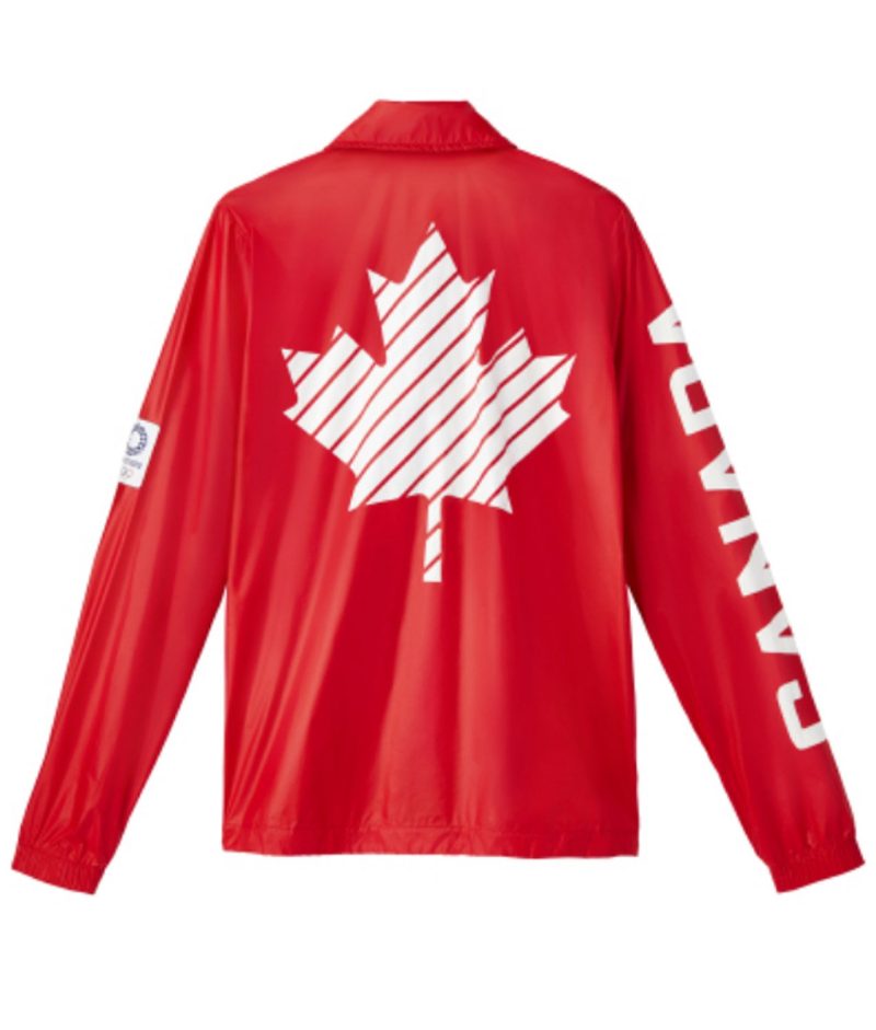 BAck side The Olympic 2021 Canada Red Printed Jacket